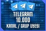 ⭐ [ANLIK] Telegram 10.000 Kanal / Grup Üyesi ⭐