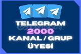 ⭐ [ANLIK] Telegram 2000 Kanal / Grup Üyesi ⭐