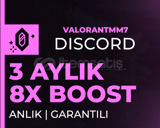 ⭐1 DAKİKADA⭐ 3 AYLIK 8X SERVER BOOST/GARANTİLİ