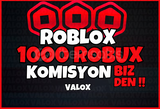 ⭐[ANLIK TESLİM] 1000 ROBUX + KOMİSYON BİZDEN