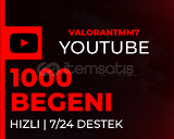 ⭐[ANLIK] YouTube 1000 Beğeni⭐