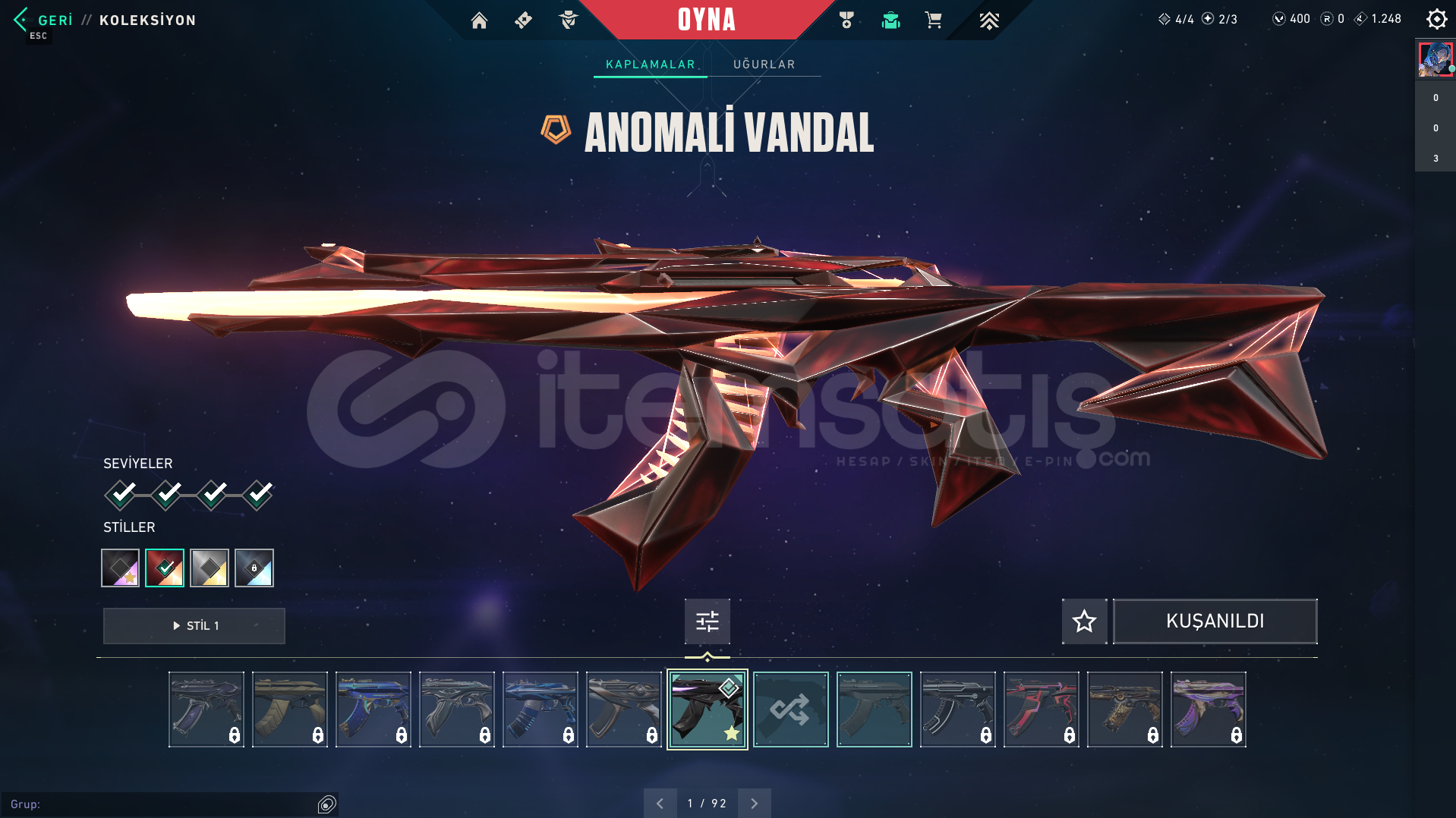 ANOMALİ VANDAL ASİL PHANTOM TR KURULUM MAİLLİ ANOMALİ VANDAL ASİL PHANTOM TR KURULUM MAİLLİ