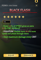 AOTR black flash perk