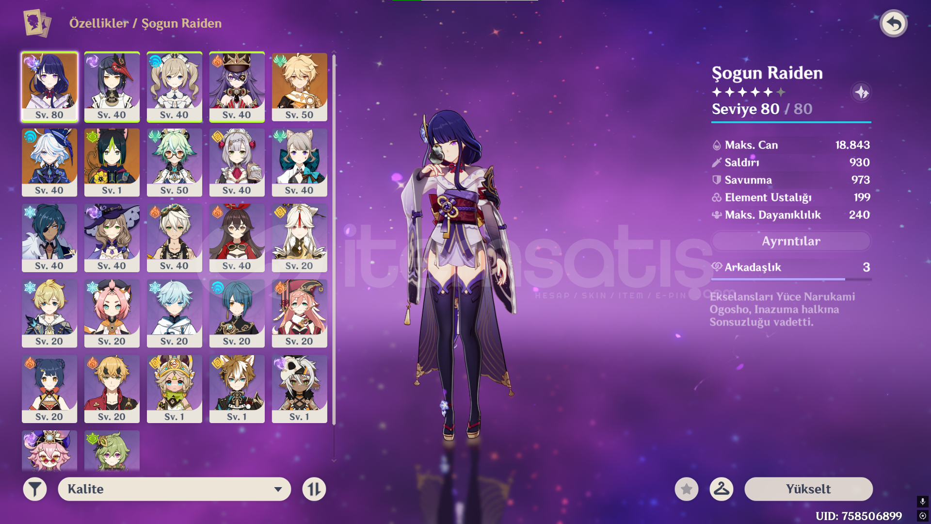 AR48 RAIDEN + FURINA ACIL SATILIK ! AR48 RAIDEN + FURINA ACIL SATILIK !