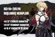 AS | IK3+ Evelyn - Başlangıç Hesapları