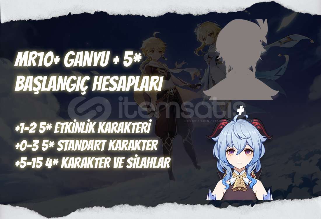 AS | MR10+ Ganyu + 5* - Başlangıç Hesapları AS | MR10+ Ganyu + 5* - Başlangıç Hesapları