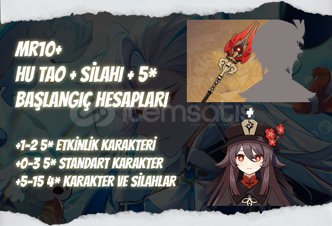 AS | MR10+ Hu Tao + Silahı + 5* - Başlangıç AS | MR10+ Hu Tao + Silahı + 5* - Başlangıç