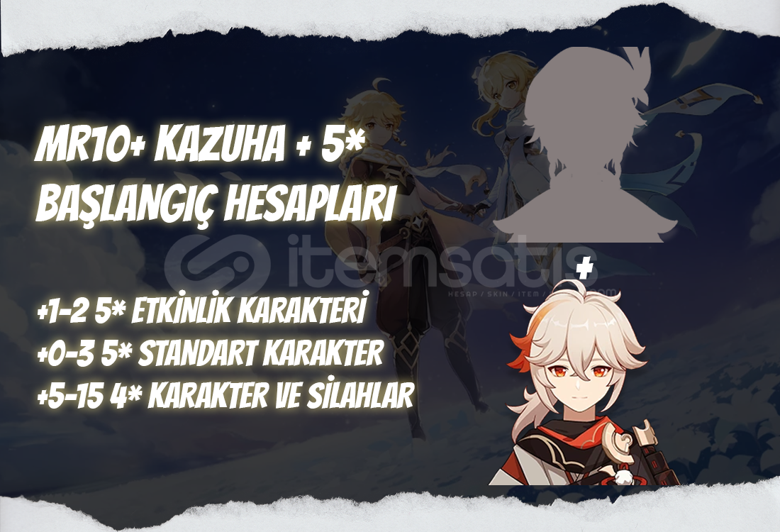 AS | MR10+ Kazuha + 5* - Başlangıç Hesapları AS | MR10+ Kazuha + 5* - Başlangıç Hesapları