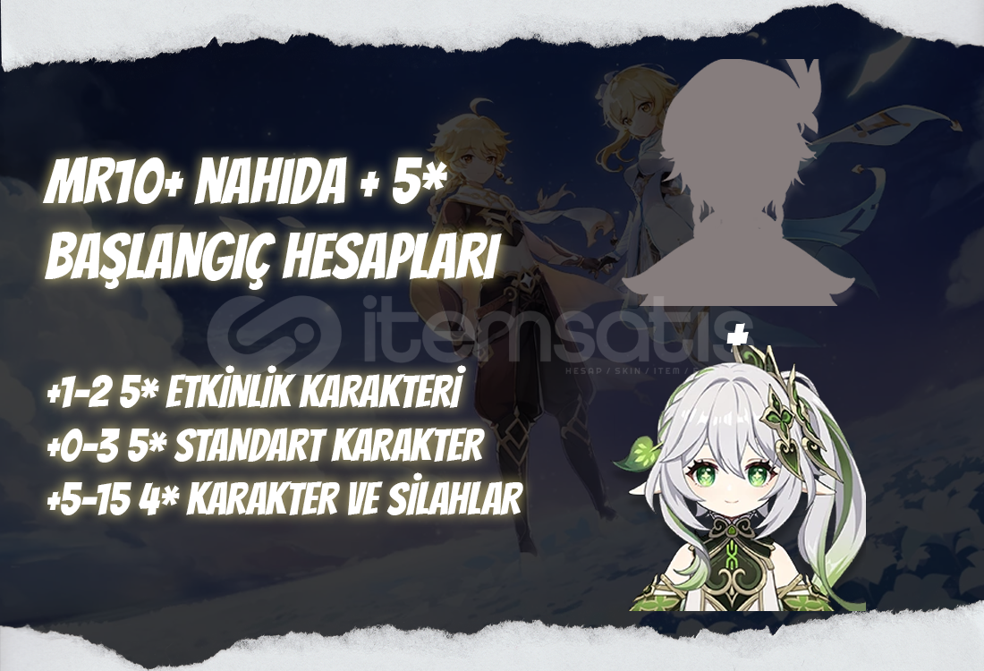 AS | MR10+ Nahida + 5* - Başlangıç Hesapları AS | MR10+ Nahida + 5* - Başlangıç Hesapları