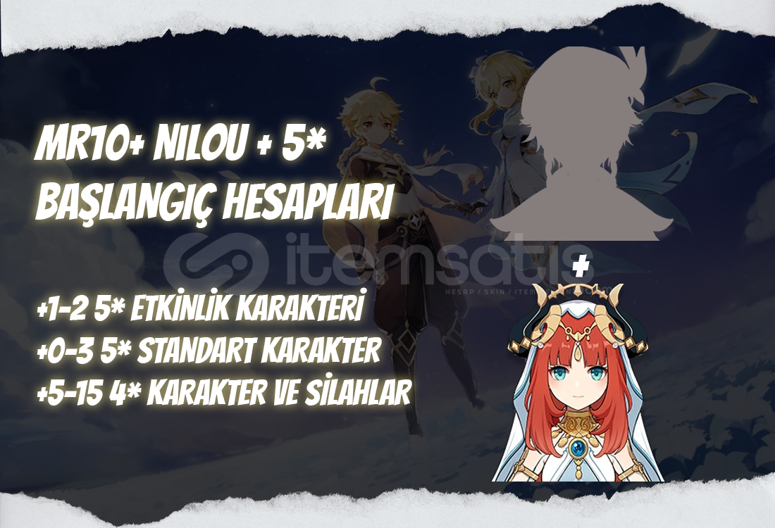 AS | MR10+ Nilou + 5* - Başlangıç Hesapları AS | MR10+ Nilou + 5* - Başlangıç Hesapları