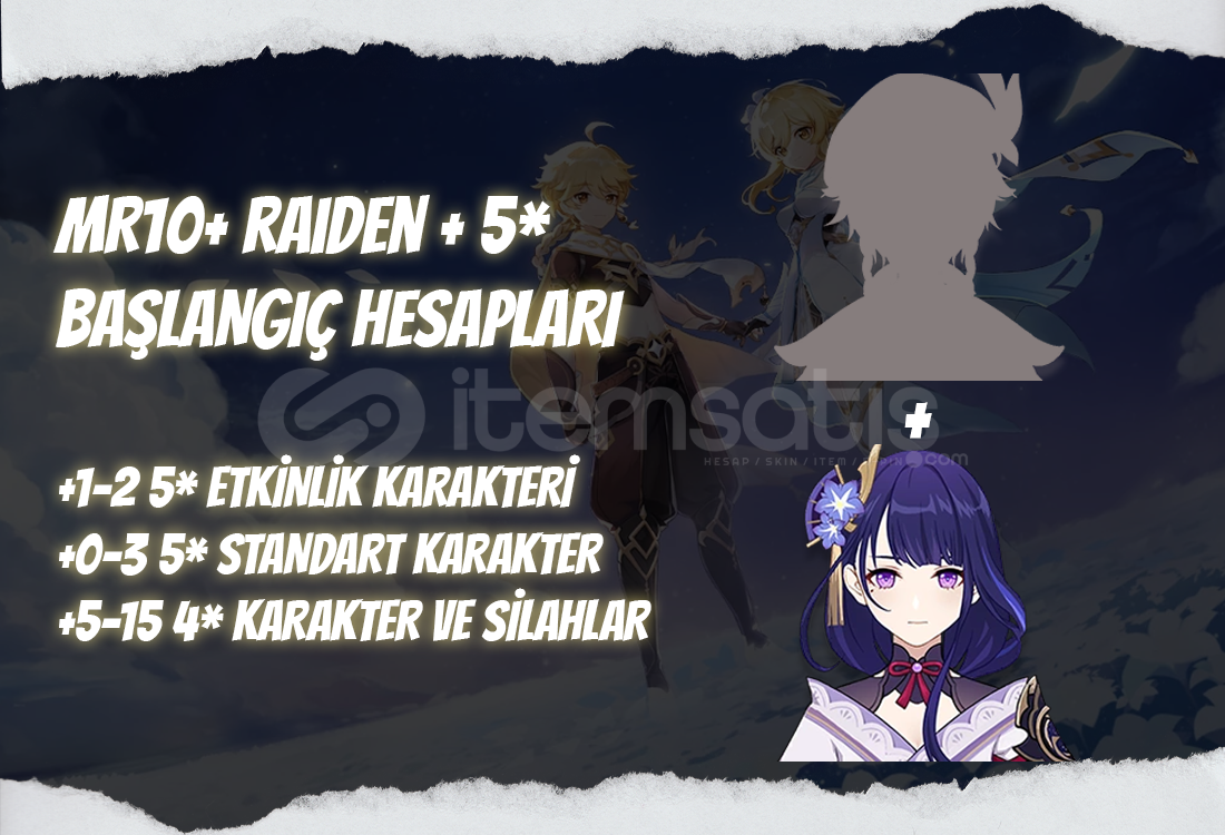 AS | MR10+ Raiden + 5* - Başlangıç Hesapları AS | MR10+ Raiden + 5* - Başlangıç Hesapları