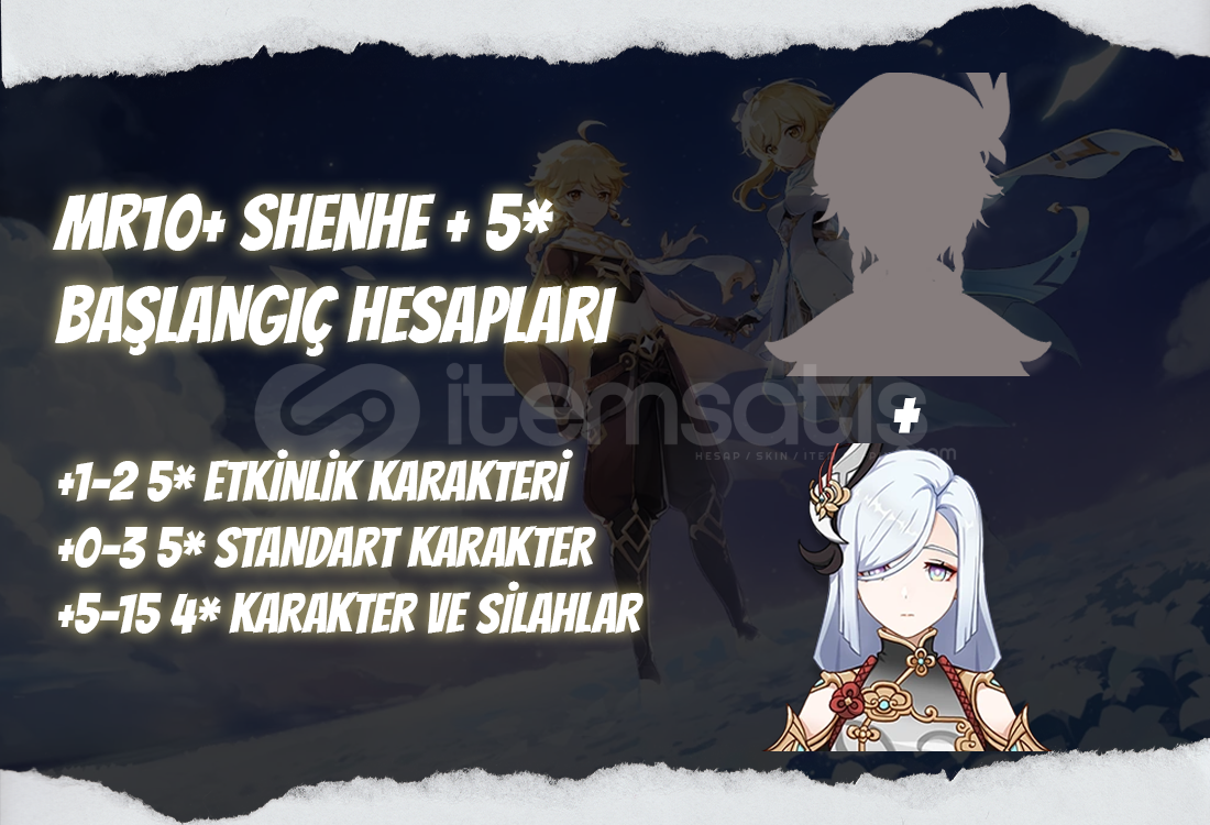 AS | MR10+ Shenhe + 5* - Başlangıç Hesapları AS | MR10+ Shenhe + 5* - Başlangıç Hesapları