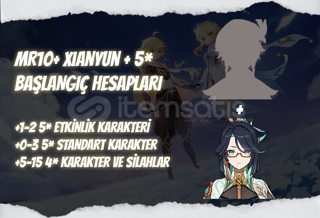 AS | MR10+ Xianyun + 5* - Başlangıç Hesapları AS | MR10+ Xianyun + 5* - Başlangıç Hesapları
