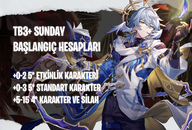 AS | TB3+ Sunday - Başlangıç Hesapları