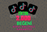 ☘️Tiktok 2000 Beğeni ✅Garantili✅