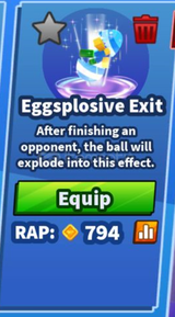 Eggsplosive Exit Emote (BLADE BALL)