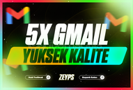 5x Türk Yüksek Kalite Gmail Hesabı | KALITELI