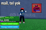 BF 2000+ LVL + VENOM FRUIT HESAP