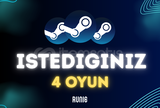 İstediğiniz 4 Oyun | Garanti & Destek + 7/24 OTO