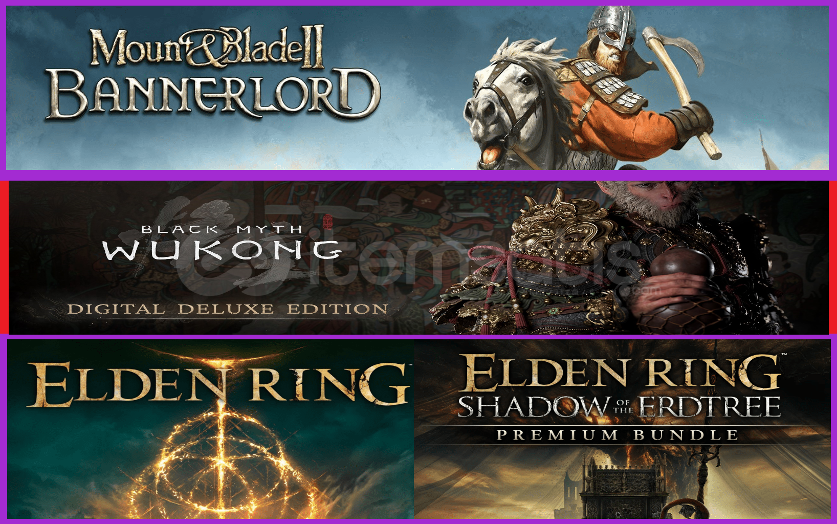 Mount & Blade II + Black Myth Wukong + Elden R. Mount & Blade II + Black Myth Wukong + Elden R.