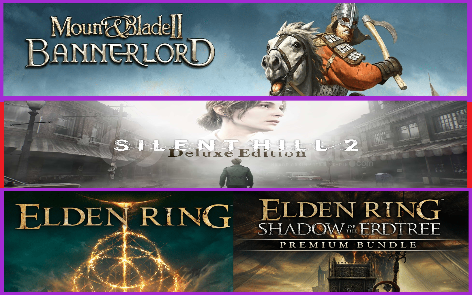 Mount & Blade II + Silent Hill 2 + Elden Ring Mount & Blade II + Silent Hill 2 + Elden Ring