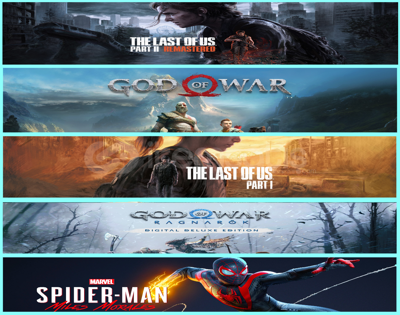 Tlou2 + Gow + Tlou1 + Ragnarök + Miles Tlou2 + Gow + Tlou1 + Ragnarök + Miles