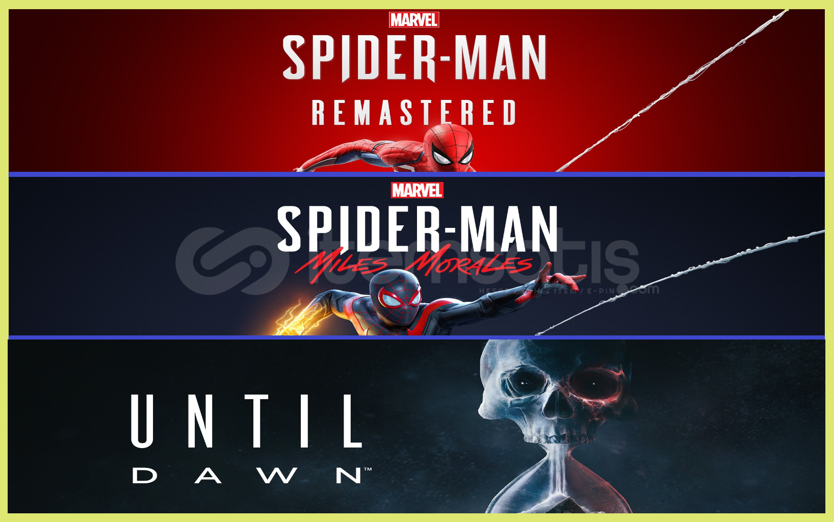 Spider Remastered + Miles Morales + Until Dawn Spider Remastered + Miles Morales + Until Dawn