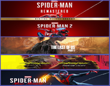 Spider R + Spiderman 2 + Tlou + Cyber77 + Miles