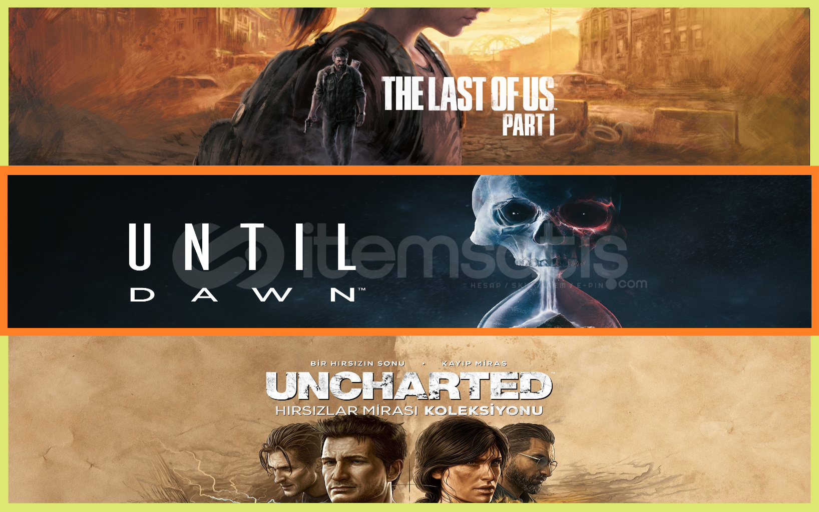The Last of Us Part I + Until Dawn + Uncharted The Last of Us Part I + Until Dawn + Uncharted
