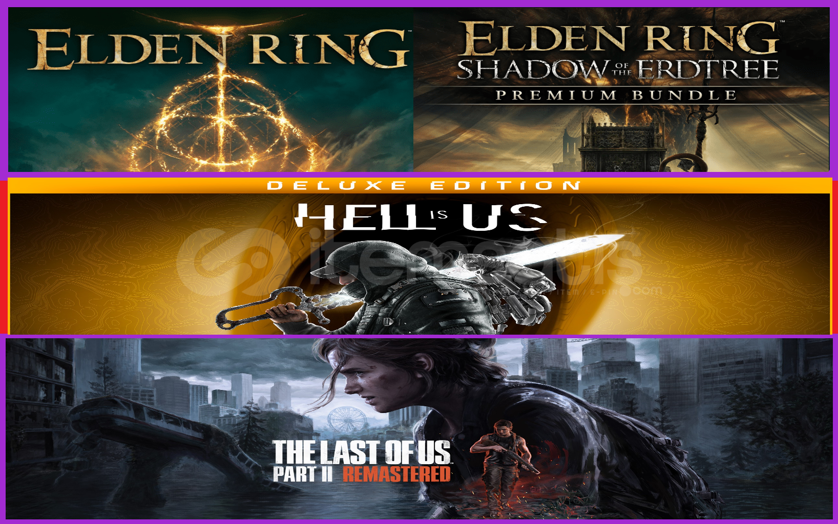 Elden + Hell is Us + The Last Of Us 2 Elden + Hell is Us + The Last Of Us 2