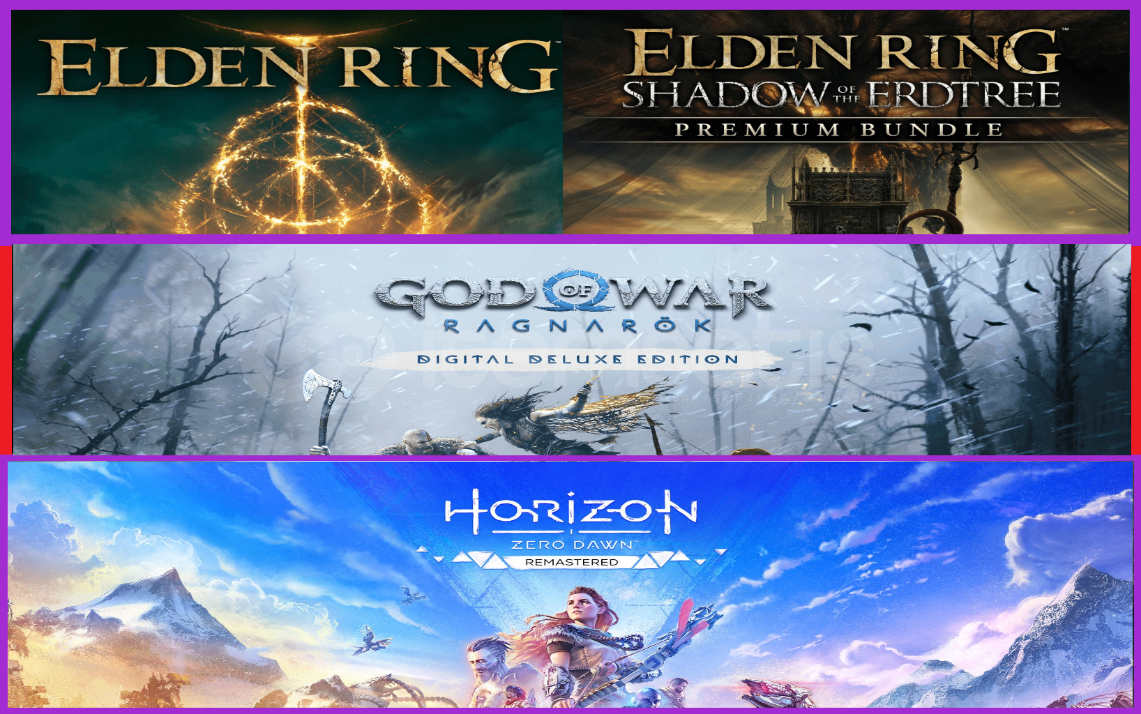 Elden Ring + Ragnarök + Horizon Remastered Elden Ring + Ragnarök + Horizon Remastered