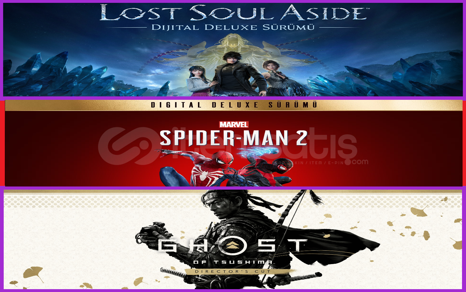 Lost Soul Aside + Spiderman 2 + Ghost Lost Soul Aside + Spiderman 2 + Ghost