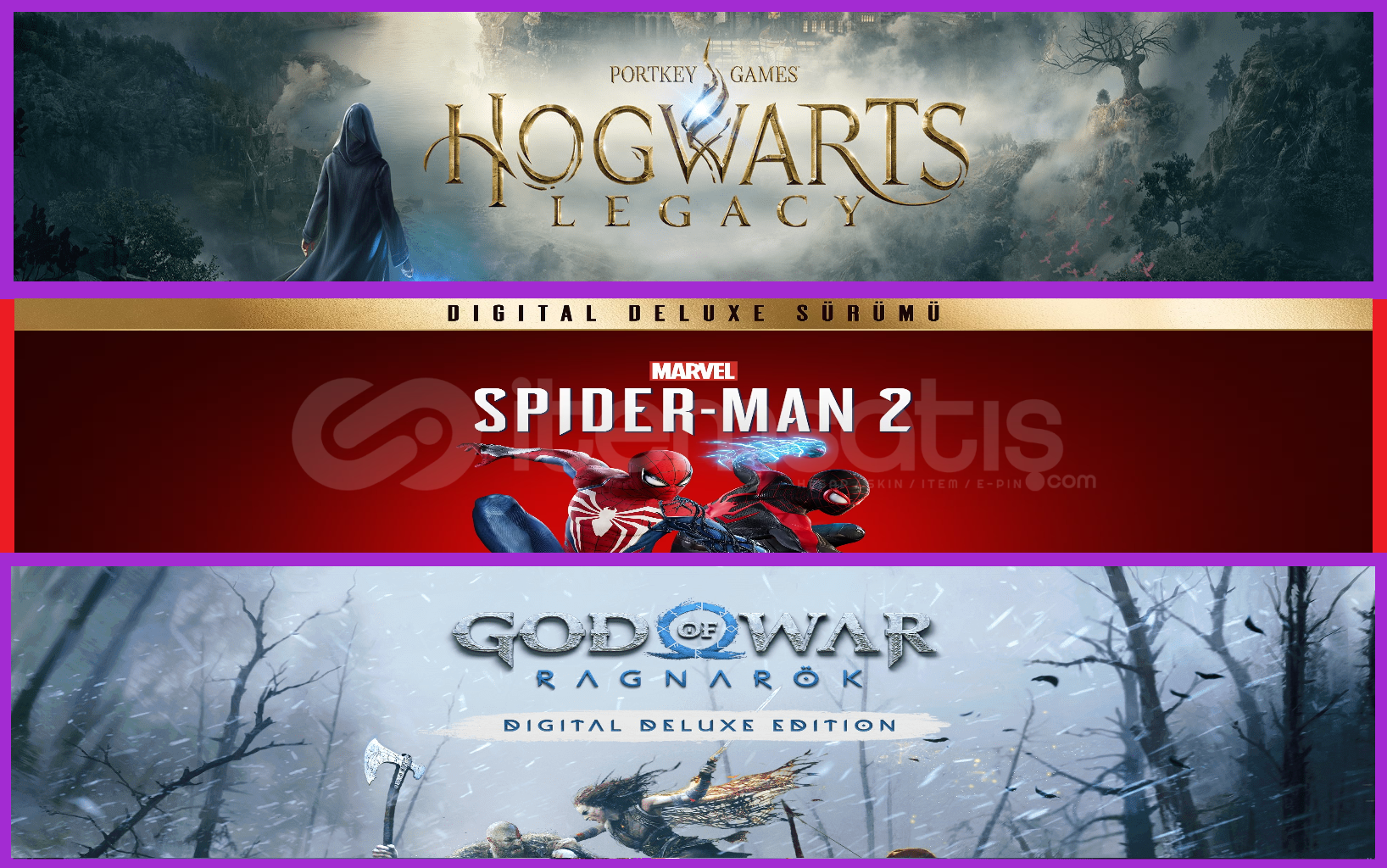 Hogwarts Legacy + Spiderman 2 + Ragnarök Hogwarts Legacy + Spiderman 2 + Ragnarök