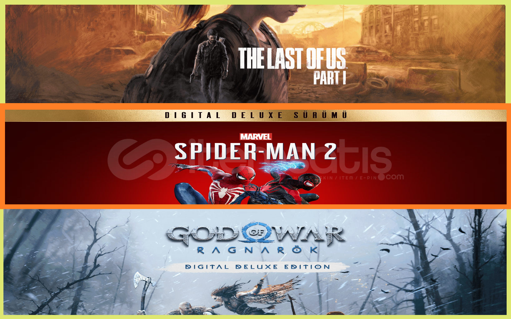 The Last of Us Part I + Spiderman 2 + Ragnarök The Last of Us Part I + Spiderman 2 + Ragnarök
