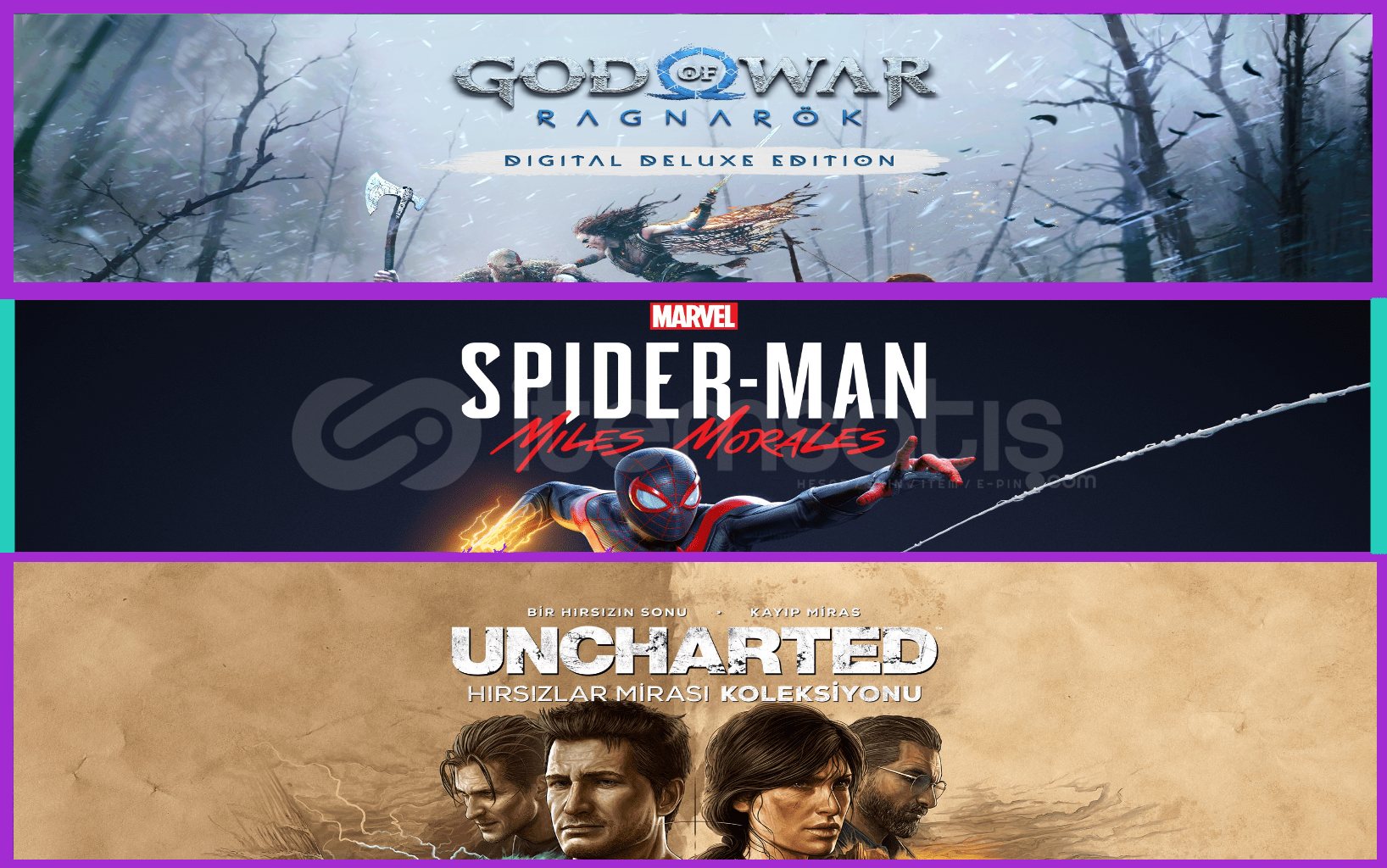 Ragnarök + Miles Morales + Uncharted Ragnarök + Miles Morales + Uncharted