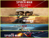 Spider R. + Uncharted + Tlou + Gow + Miles