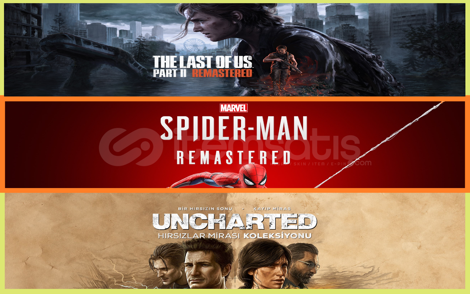 The Last of Us Part II + Spider R + Uncharted The Last of Us Part II + Spider R + Uncharted