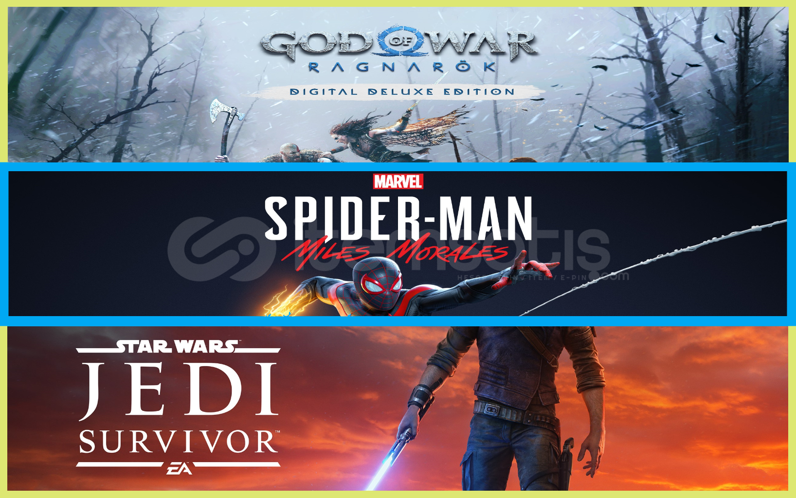 Ragnarök + Miles Morales + Jedi  Ragnarök + Miles Morales + Jedi