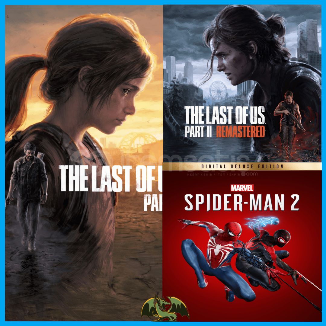 The Last of Us Part I + Part 2 + Spiderman 2 The Last of Us Part I + Part 2 + Spiderman 2