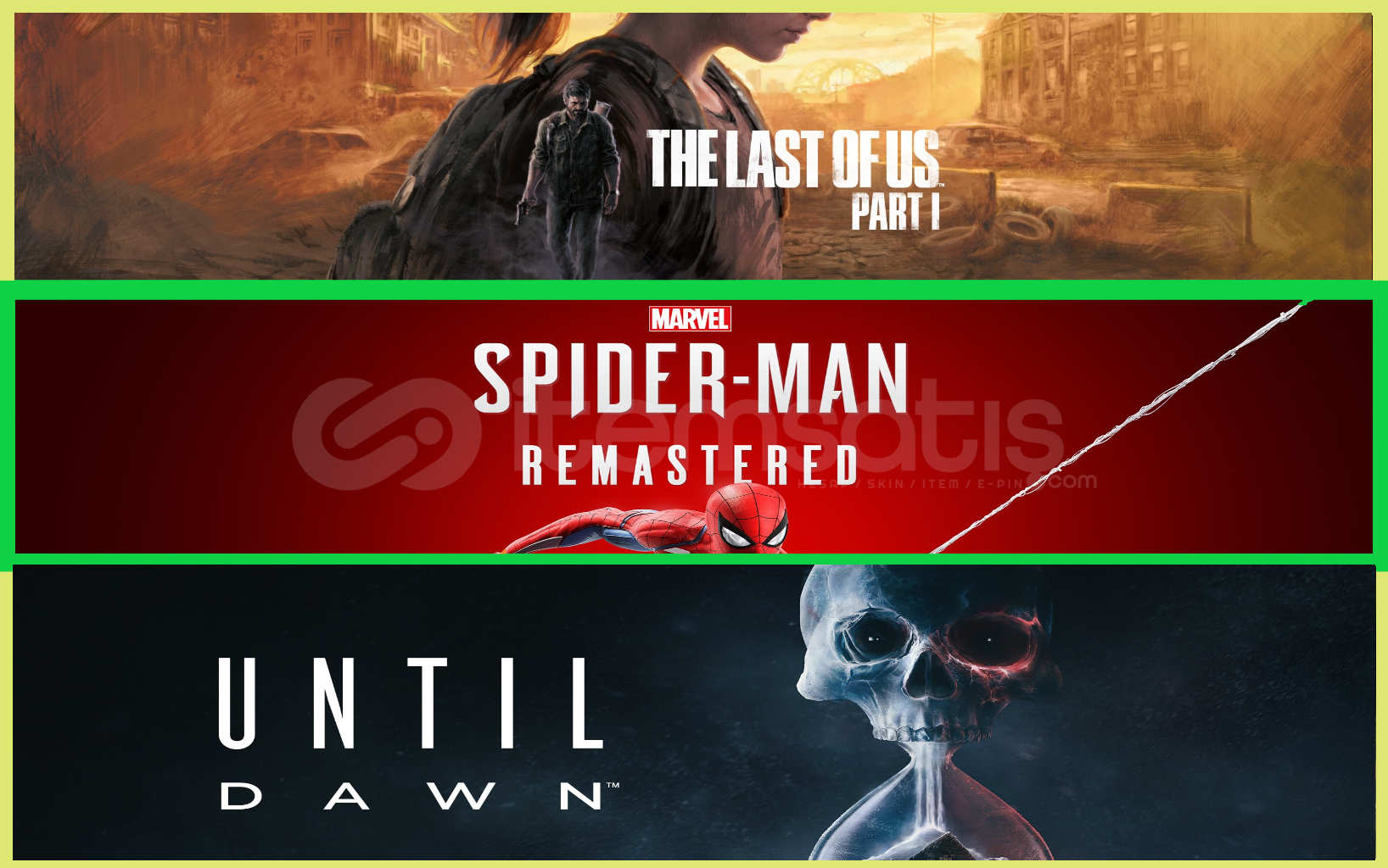 The Last of Us Part I + Spider R. + Until Dawn The Last of Us Part I + Spider R. + Until Dawn