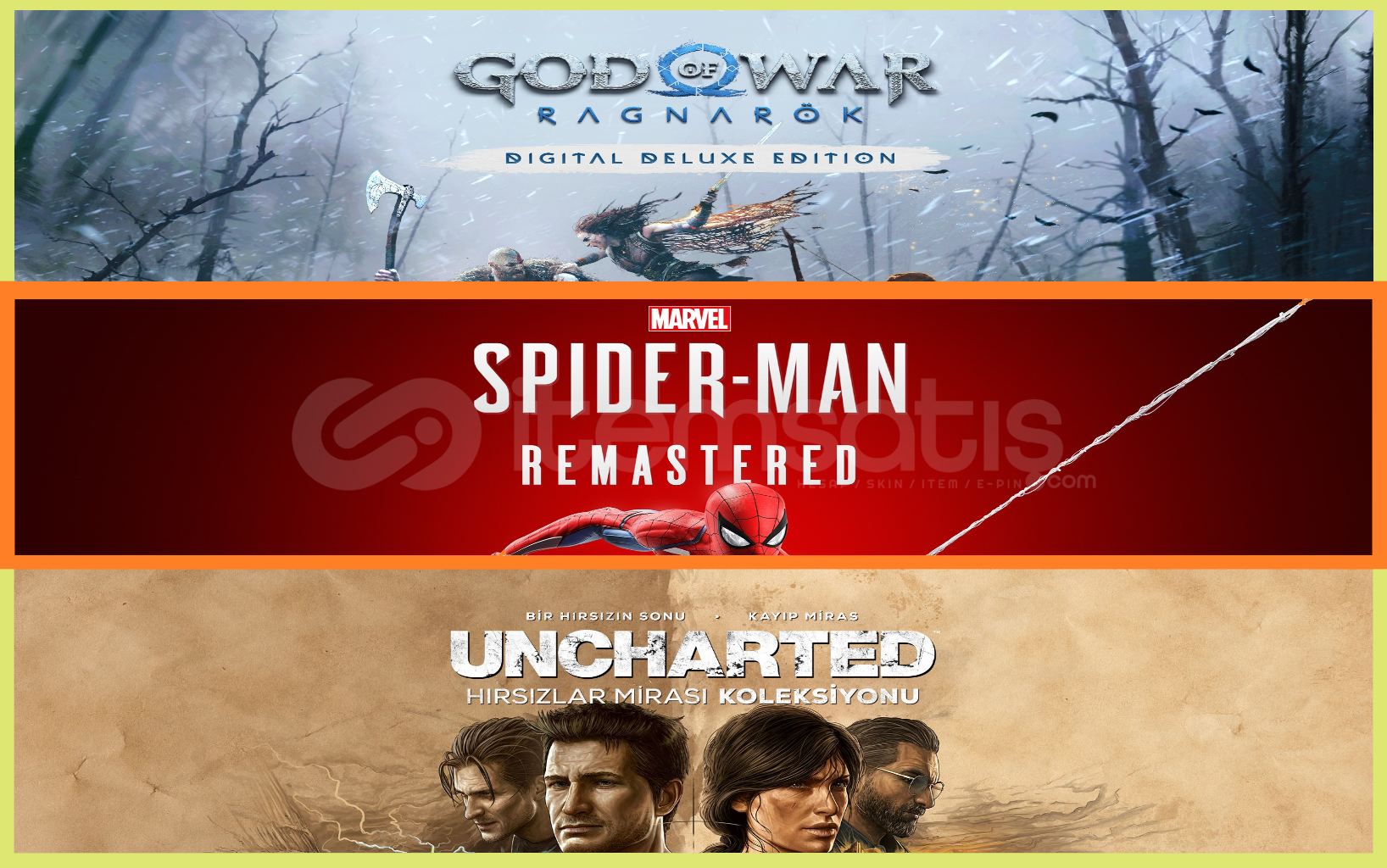 Ragnarök + Spider Remastered + Uncharted Ragnarök + Spider Remastered + Uncharted