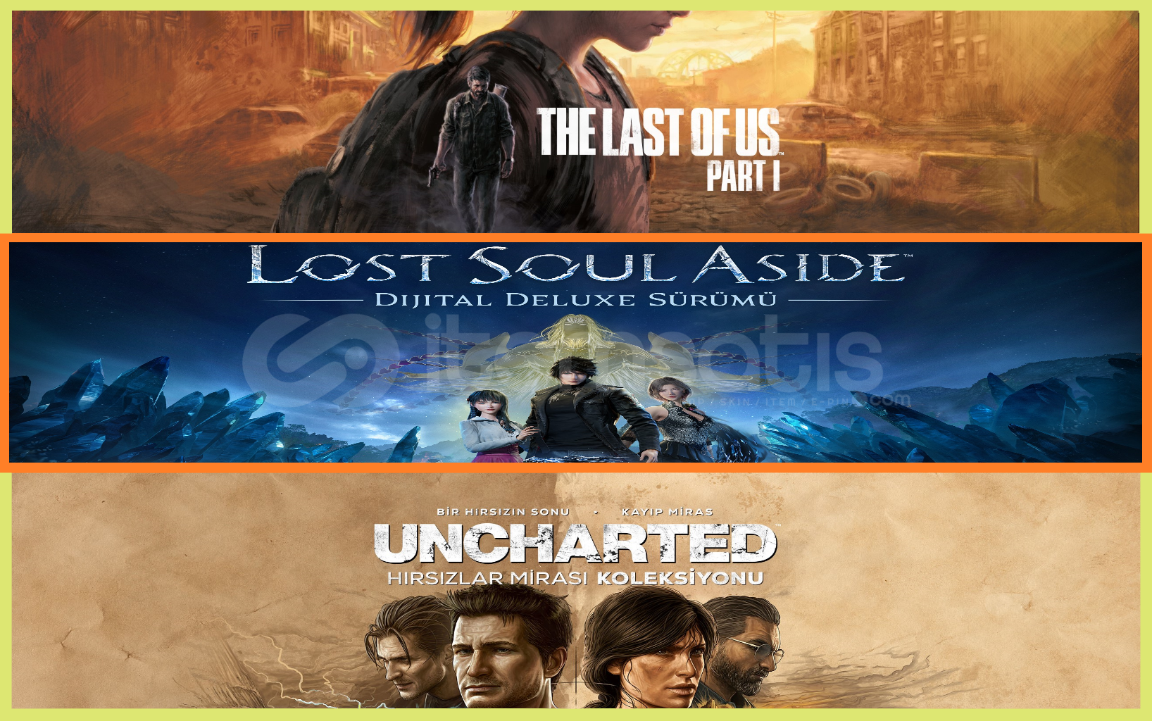 The Last Of Us + Lost Soul Aside + Uncharted The Last Of Us + Lost Soul Aside + Uncharted
