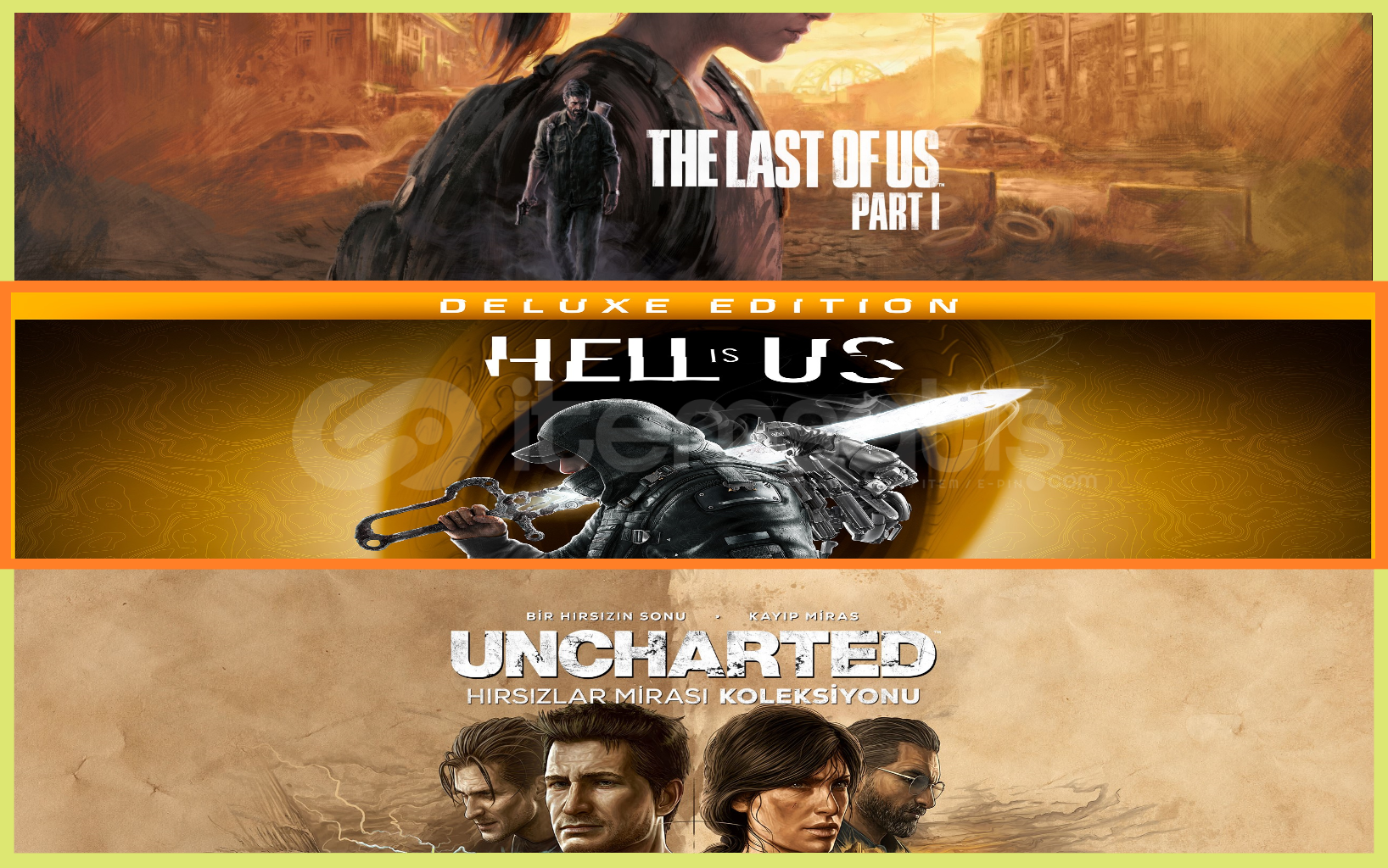 The Last Of Us + Hell is Us + Uncharted The Last Of Us + Hell is Us + Uncharted