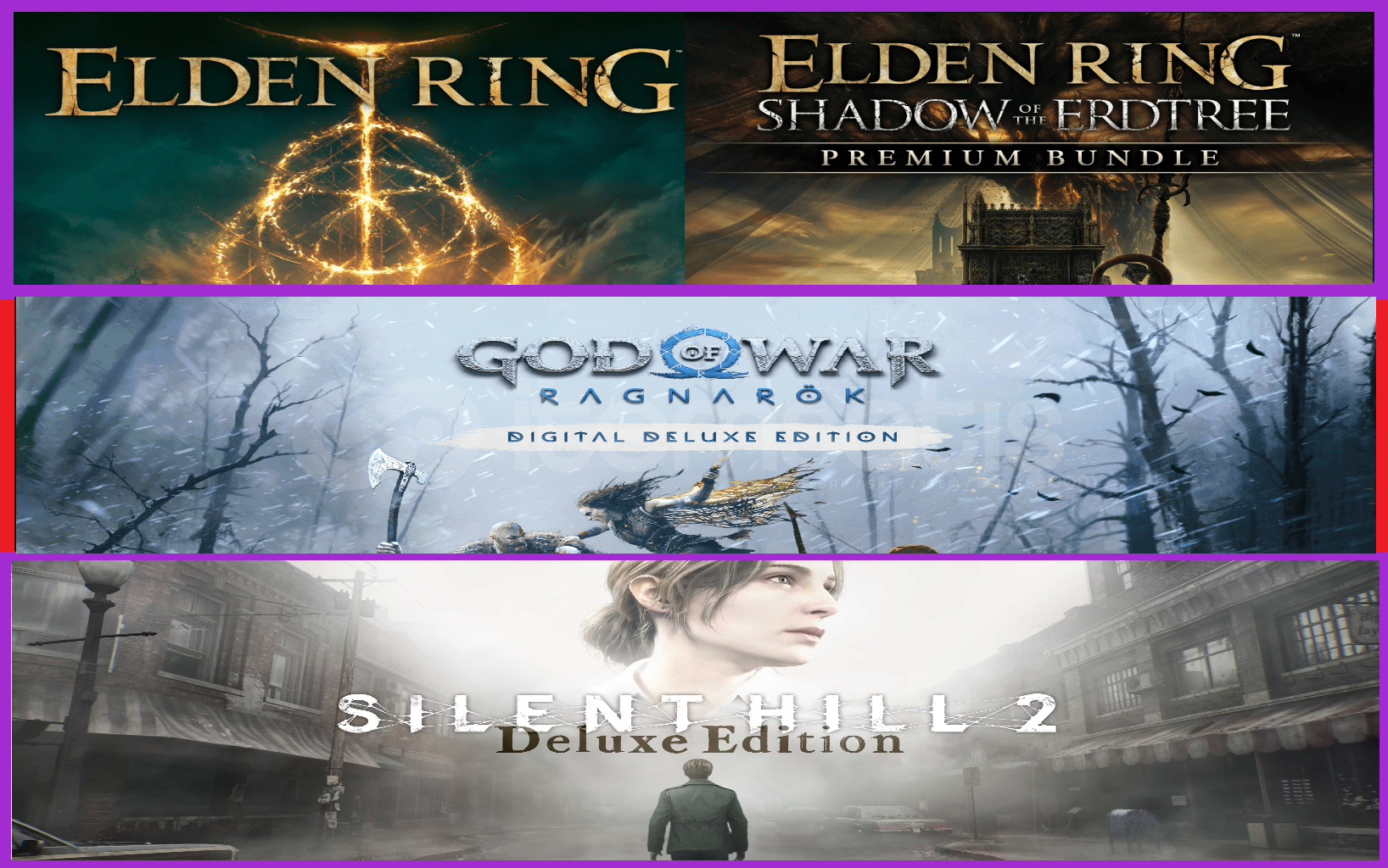 Elden Ring + Ragnarök + Silent Hill 2 Deluxe Elden Ring + Ragnarök + Silent Hill 2 Deluxe