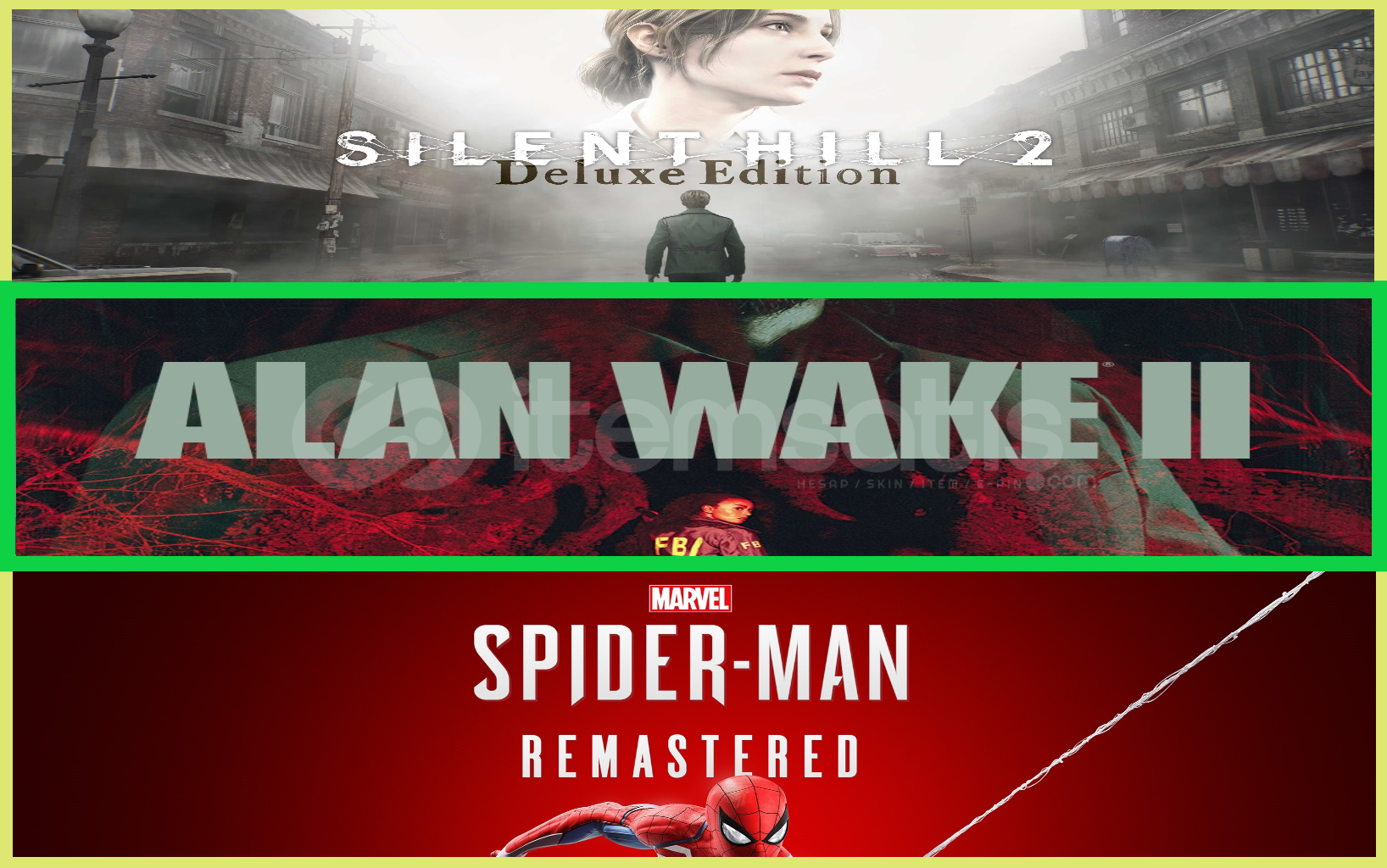 Silent Hill 2 + Alan Wake 2 + Spider R. Silent Hill 2 + Alan Wake 2 + Spider R.