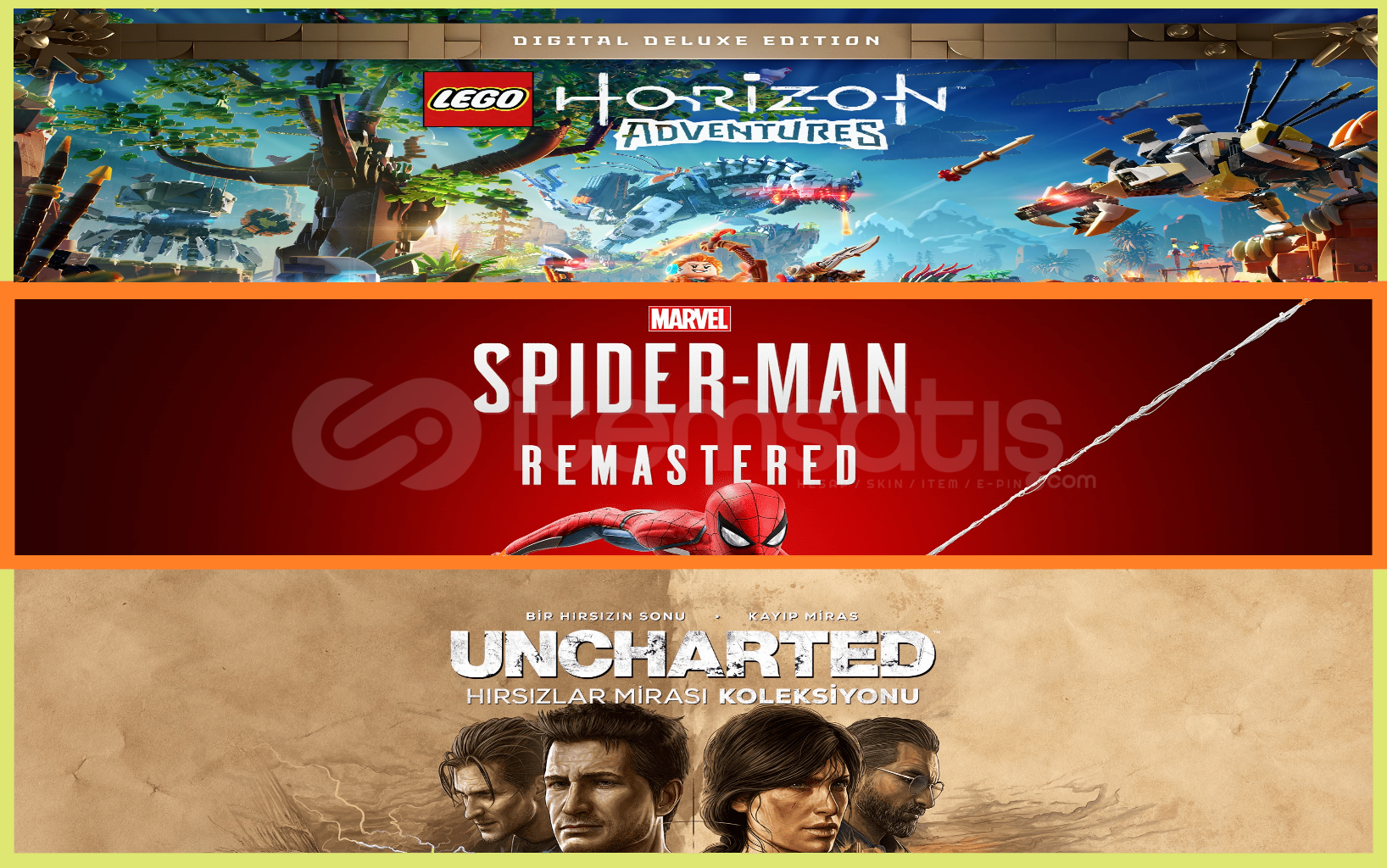 LEGO Horizon + Spider R. + Uncharted LEGO Horizon + Spider R. + Uncharted