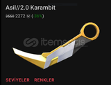 asil karambit %36 gece pazarı