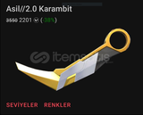 asil karambit %38+iyon op %+40 kaçmaz