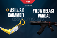 ⭐Asil Karambit + Yıldız Belası Vandal —OTO TES ⭐
