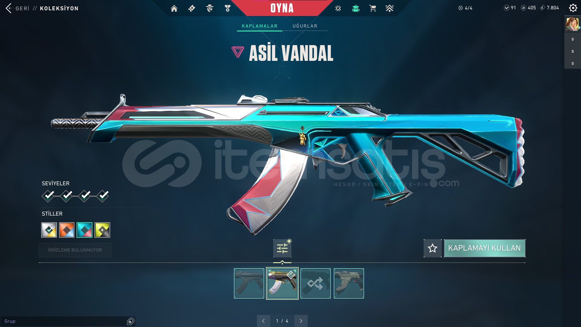 Asil Vandal + Phantom ve İyon Spectre 120 Level Asil Vandal + Phantom ve İyon Spectre 120 Level